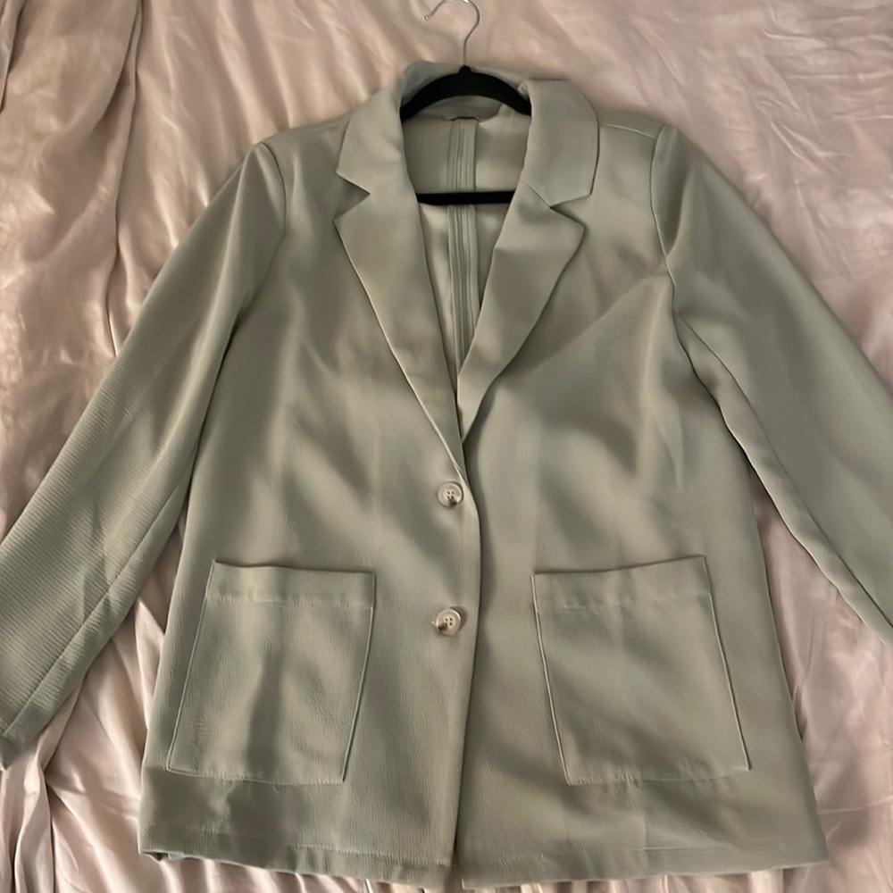 Mint green blazer